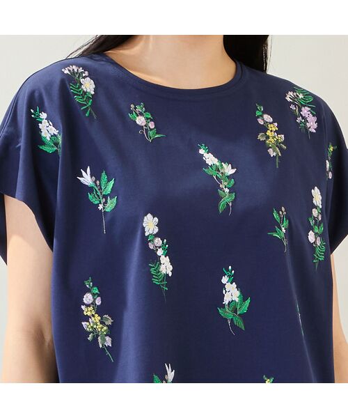 missel / ミゼール カットソー | 【洗える・3Lサイズあり】フラワー刺繍ワイドプルオーバー | 詳細11