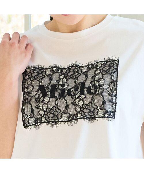 missel / ミゼール カットソー | 【洗える・M～3Lサイズ】Meiele刺繍Tシャツ | 詳細2