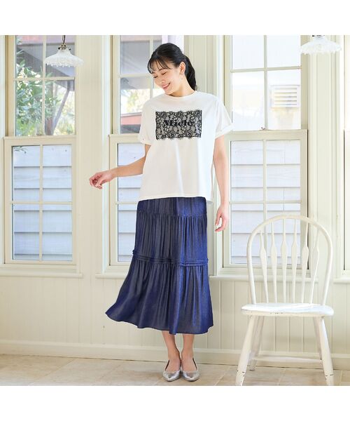 missel / ミゼール カットソー | 【洗える・M～3Lサイズ】Meiele刺繍Tシャツ | 詳細3