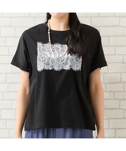 missel / ミゼール カットソー | 【洗える・M～3Lサイズ】Meiele刺繍Tシャツ | 詳細7