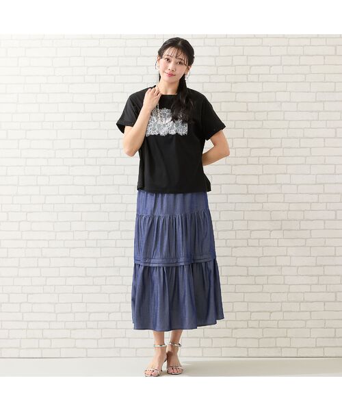 missel / ミゼール カットソー | 【洗える・M～3Lサイズ】Meiele刺繍Tシャツ | 詳細8