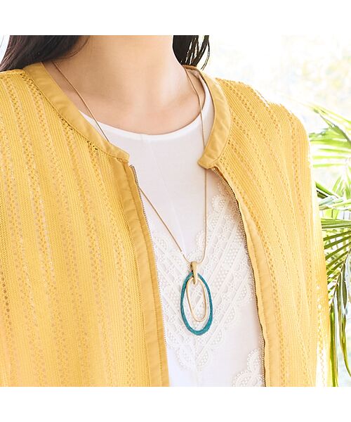 missel / ミゼール ネックレス・ペンダント・チョーカー | オーバルリングネックレス（ブルー）