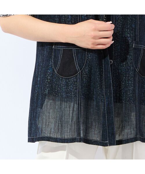 missel / ミゼール ベスト | 【洗える・接触冷感・L～4Lサイズ】カラミ テーラードジレ | 詳細3