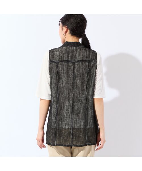 missel / ミゼール ベスト | 【洗える・接触冷感・L～4Lサイズ】カラミ テーラードジレ | 詳細8