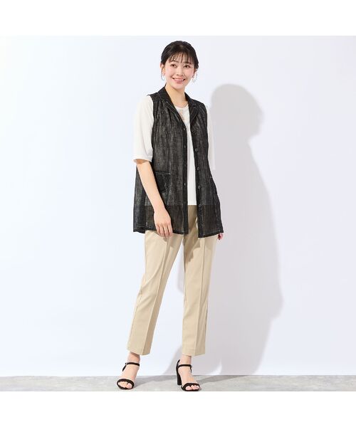 missel / ミゼール ベスト | 【洗える・接触冷感・L～4Lサイズ】カラミ テーラードジレ | 詳細12