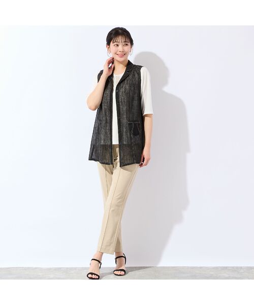 missel / ミゼール ベスト | 【洗える・接触冷感・L～4Lサイズ】カラミ テーラードジレ | 詳細14