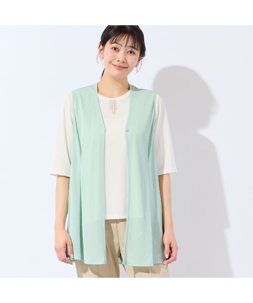 missel / ミゼール ベスト | 【洗える・L～4Lサイズ】メッシュジレ | 詳細6