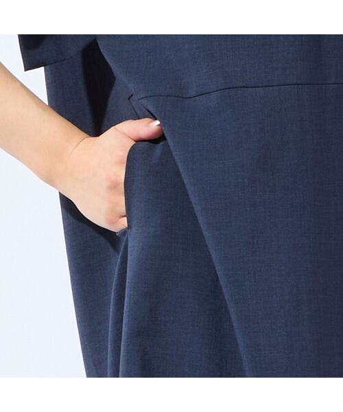missel / ミゼール ミニ丈・ひざ丈ワンピース | 【洗える・体型カバー・L~4Lサイズ】フリルスリーブ ボクシーワンピース | 詳細4