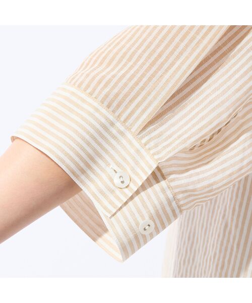 missel / ミゼール シャツ・ブラウス | 【洗える・3Lサイズあり】シアーストライプシャツ | 詳細5