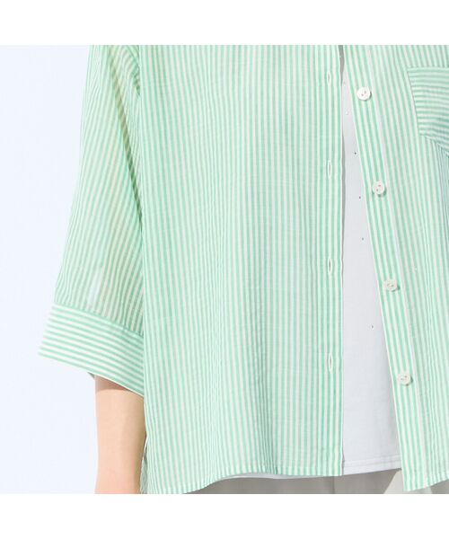 missel / ミゼール シャツ・ブラウス | 【洗える・3Lサイズあり】シアーストライプシャツ | 詳細14