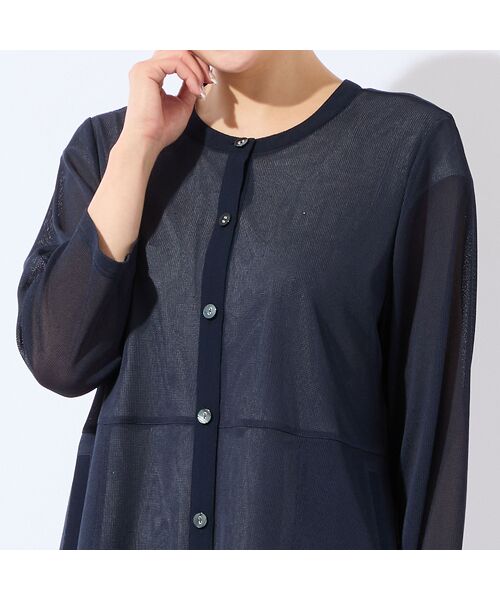 missel / ミゼール カーディガン・ボレロ | 【洗える・L～4Lサイズ】メッシュカーディガン | 詳細4