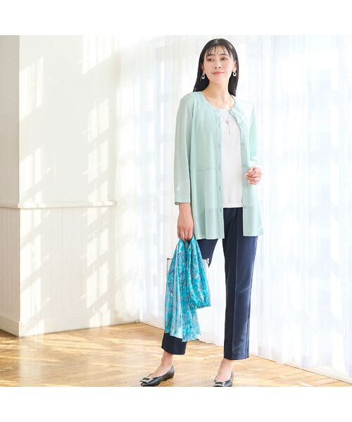 missel / ミゼール カーディガン・ボレロ | 【洗える・L～4Lサイズ】メッシュカーディガン | 詳細12