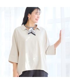 missel / ミゼール シャツ・ブラウス | 【洗える・接触冷感・セットアップ可・3Lサイズあり】スキッパーブラウス