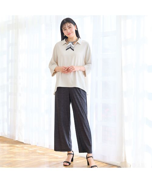 missel / ミゼール シャツ・ブラウス | 【洗える・接触冷感・セットアップ可・3Lサイズあり】スキッパーブラウス | 詳細5