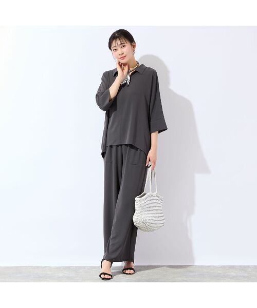 missel / ミゼール シャツ・ブラウス | 【洗える・接触冷感・セットアップ可・3Lサイズあり】スキッパーブラウス | 詳細14