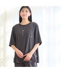 missel / ミゼール シャツ・ブラウス | 【洗える・接触冷感・セットアップ可・3Lサイズあり】胸ポケットつきブラウス