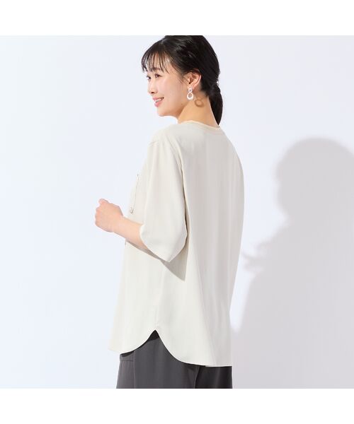 missel / ミゼール シャツ・ブラウス | 【洗える・接触冷感・セットアップ可・3Lサイズあり】胸ポケットつきブラウス | 詳細2