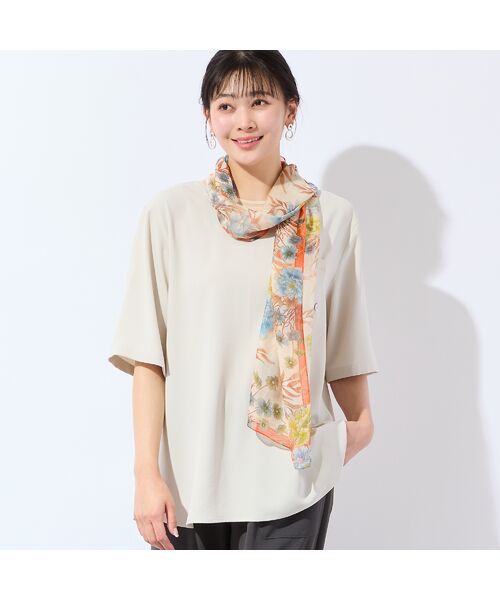 missel / ミゼール シャツ・ブラウス | 【洗える・接触冷感・セットアップ可・3Lサイズあり】胸ポケットつきブラウス（ベージュ）