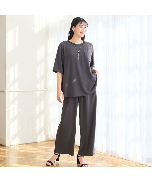 missel / ミゼール シャツ・ブラウス | 【洗える・接触冷感・セットアップ可・3Lサイズあり】胸ポケットつきブラウス | 詳細12