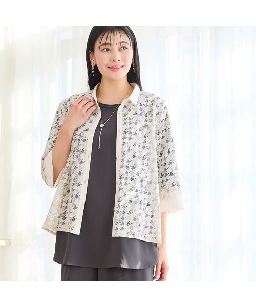 missel / ミゼール シャツ・ブラウス | 【洗える・接触冷感・セットアップ可・3Lサイズあり】胸ポケットつきブラウス | 詳細15