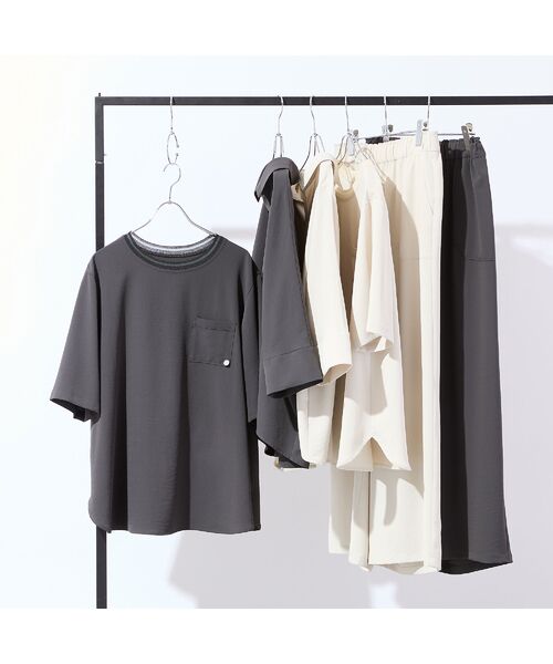 missel / ミゼール シャツ・ブラウス | 【洗える・接触冷感・セットアップ可・3Lサイズあり】胸ポケットつきブラウス | 詳細17