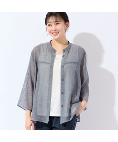 missel / ミゼール シャツ・ブラウス | 【洗える・L～3Lサイズ】シアーブラウス