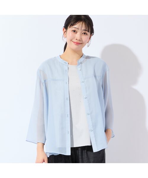 missel / ミゼール シャツ・ブラウス | 【洗える・L～3Lサイズ】シアーブラウス | 詳細8