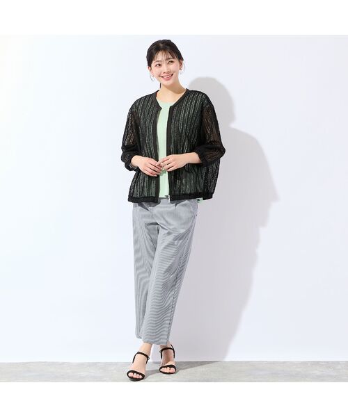 missel / ミゼール その他パンツ | 【洗える・L～4Lサイズ】ピケストレッチセミワイドパンツ | 詳細17