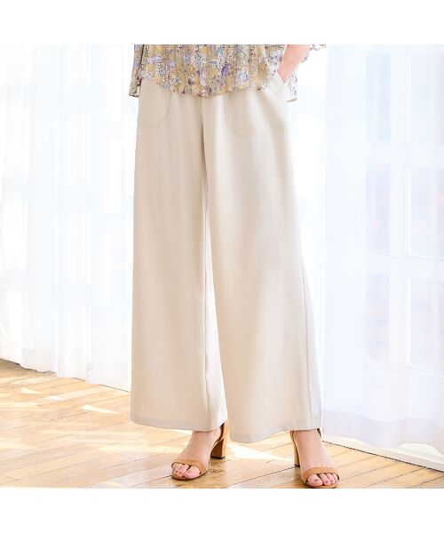 missel / ミゼール その他パンツ | 【洗える・接触冷感・セットアップ可・L～4Lサイズ】イージーワイドパンツ | 詳細1