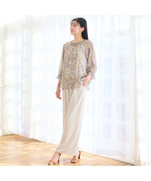 missel / ミゼール その他パンツ | 【洗える・接触冷感・セットアップ可・L～4Lサイズ】イージーワイドパンツ | 詳細3