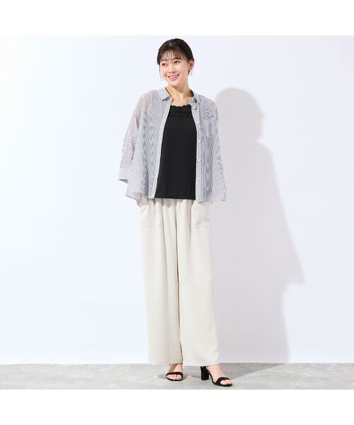 missel / ミゼール その他パンツ | 【洗える・接触冷感・セットアップ可・L～4Lサイズ】イージーワイドパンツ | 詳細8