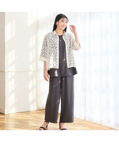 missel / ミゼール その他パンツ | 【洗える・接触冷感・セットアップ可・L～4Lサイズ】イージーワイドパンツ | 詳細17