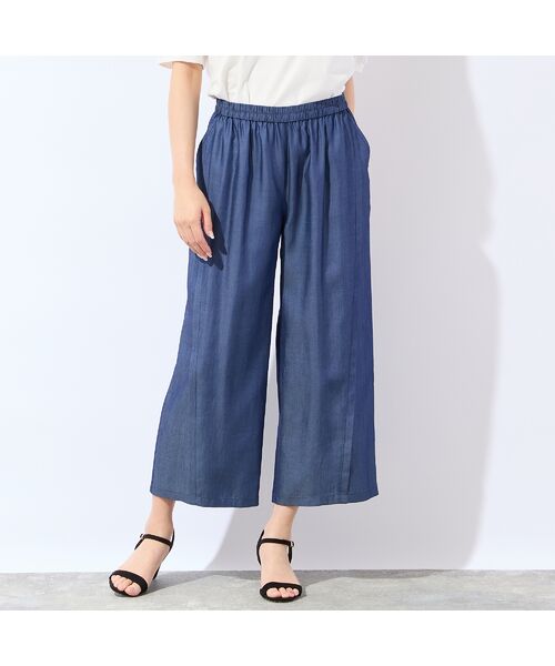 missel / ミゼール ショート・ハーフ・半端丈パンツ | 【洗える・接触冷感・セットアップ可・L~4Lサイズ】サイド切り替えワイドパンツ | 詳細1