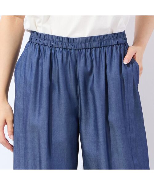 missel / ミゼール ショート・ハーフ・半端丈パンツ | 【洗える・接触冷感・セットアップ可・L~4Lサイズ】サイド切り替えワイドパンツ | 詳細3