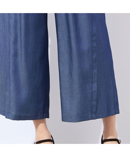 missel / ミゼール ショート・ハーフ・半端丈パンツ | 【洗える・接触冷感・セットアップ可・L~4Lサイズ】サイド切り替えワイドパンツ | 詳細4
