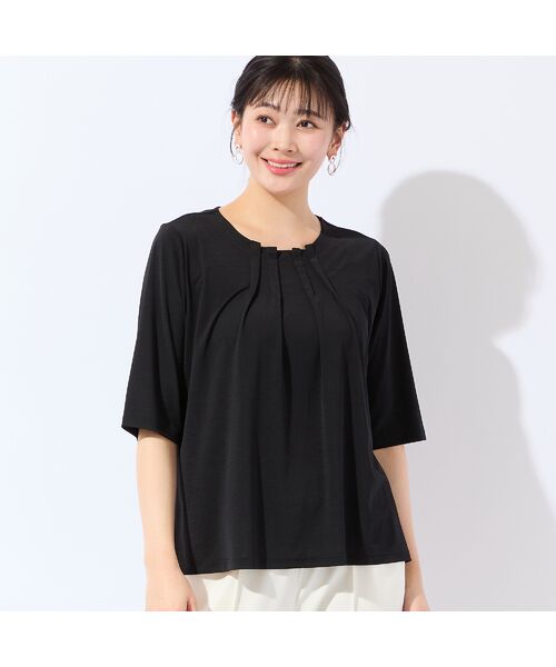 missel / ミゼール カットソー | 【洗える・L～4Lサイズ】フロントタックTシャツ | 詳細5