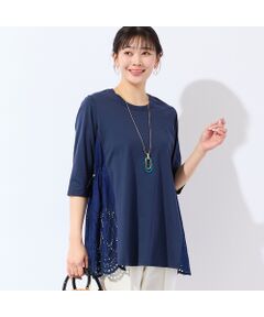 missel / ミゼール カットソー | 【洗える・L～4Lサイズ】サイドスカラップチュニック