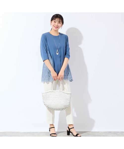 missel / ミゼール カットソー | 【洗える・L～4Lサイズ】サイドスカラップチュニック | 詳細14