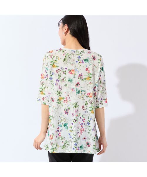 missel / ミゼール カットソー | 【人気デザイン・洗える・L～4Lサイズ】フルーツ柄フレアチュニック | 詳細1