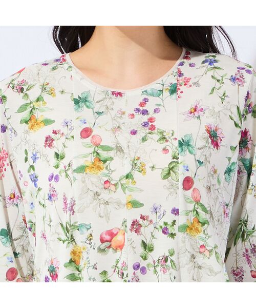 missel / ミゼール カットソー | 【人気デザイン・洗える・L～4Lサイズ】フルーツ柄フレアチュニック | 詳細3