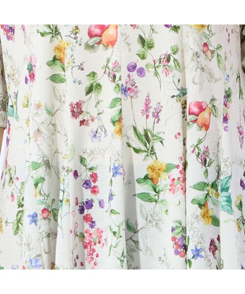 missel / ミゼール カットソー | 【人気デザイン・洗える・L～4Lサイズ】フルーツ柄フレアチュニック | 詳細5