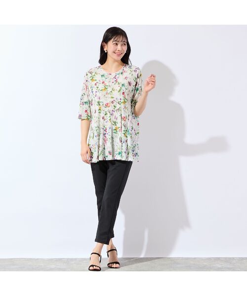 missel / ミゼール カットソー | 【人気デザイン・洗える・L～4Lサイズ】フルーツ柄フレアチュニック | 詳細6