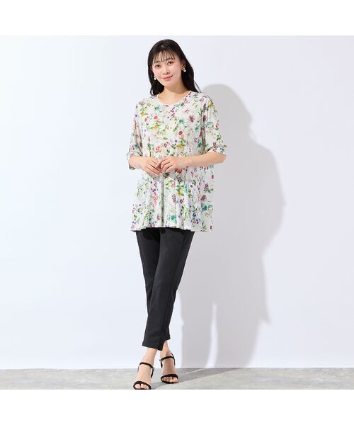 missel / ミゼール カットソー | 【人気デザイン・洗える・L～4Lサイズ】フルーツ柄フレアチュニック | 詳細7