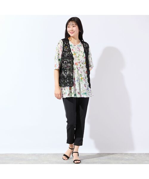 missel / ミゼール カットソー | 【人気デザイン・洗える・L～4Lサイズ】フルーツ柄フレアチュニック | 詳細8