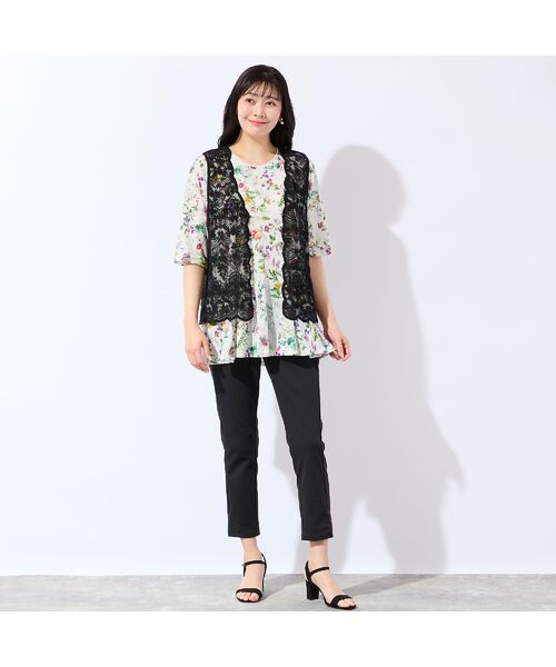 missel / ミゼール カットソー | 【人気デザイン・洗える・L～4Lサイズ】フルーツ柄フレアチュニック | 詳細9