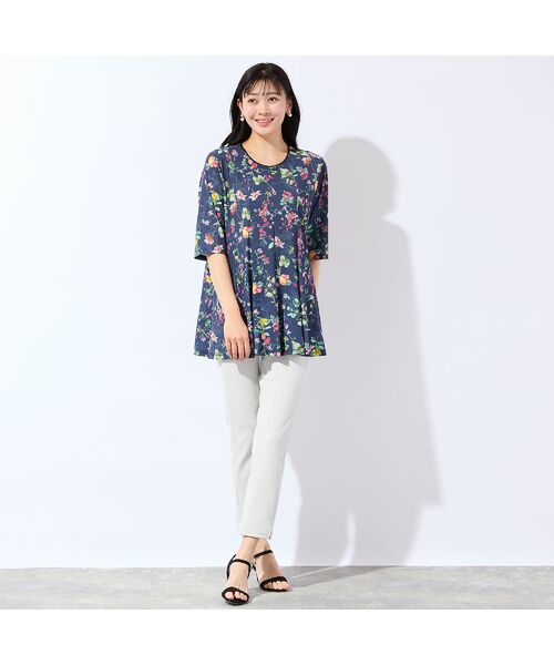 missel / ミゼール カットソー | 【人気デザイン・洗える・L～4Lサイズ】フルーツ柄フレアチュニック | 詳細14