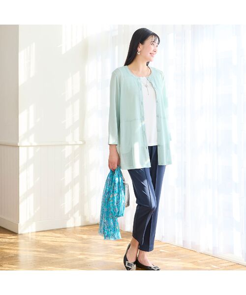 missel / ミゼール カットソー | 【洗える・日本製・L～4Lサイズ】レースつきタンクトップ | 詳細8