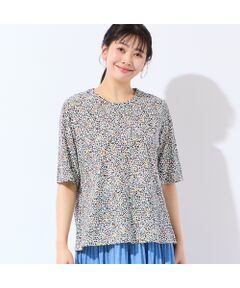 missel / ミゼール カットソー | 【洗える・日本製・L～4Lサイズ】小花コットンTシャツ