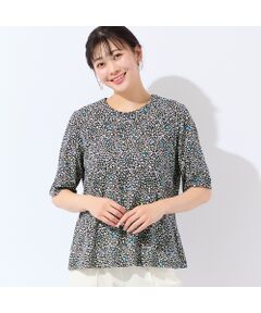 missel / ミゼール カットソー | 【洗える・日本製・L～4Lサイズ】小花コットンTシャツ