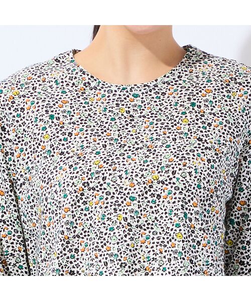 missel / ミゼール カットソー | 【洗える・日本製・L～4Lサイズ】小花コットンTシャツ | 詳細2